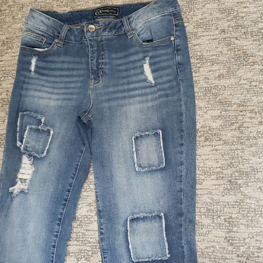 Cato brand denim patchwork skinny Jeans 👖 - Picture 3 of 6
